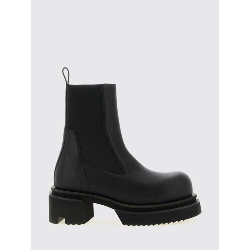 Rick Owens Men Leather Ankle Boots Rick Owens